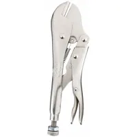 Locking Plier: Flat, Lever, 1/4 in Max Jaw Opening, 7 in Overall Lg, 1 3/16 in Jaw Lg, Plain Grip (MPN 29)