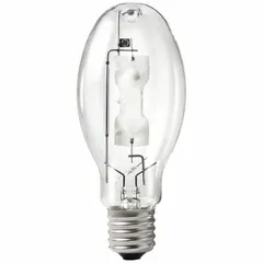 250-watt HID lamp with ED28 shape and E39 mogul screw base. Operates at 147V with a 4300K color temperature. Designed for vertical base up or vertical base up +/-15° mounting. Suitable for high-output lighting in industrial and commercial applications.