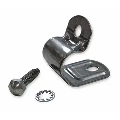 Clamp kit for mounting vehicle mirrors. Includes necessary hardware for secure attachment to mirror brackets or vehicle body panels. Suitable for use in commercial fleet and vehicle maintenance applications.