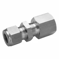 HAM-LET Compression Fitting Adapter: 3/8 in OD x 1/4 in Pipe Fitting Size, Tube x FNPT (MPN 774LF SS 3/8 X 1/4)