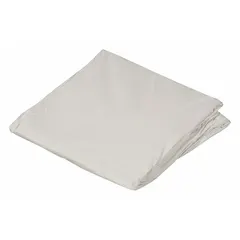 This DMI mattress encasement fully encloses a King-size mattress or box spring. Made of white plastic with a fabric weight of 4.8 oz, it measures 80 inches in length and 72 inches in width. Suitable for use in hospitality, healthcare, and residential settings to protect against dust mites, bed bugs, and allergens.