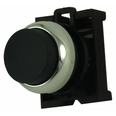 Tombol Dorong Diperpanjang EATON: Hitam, Ukuran Pemasangan 22 mm, Logam, Sesaat - Extended-Length Push-Button Operators