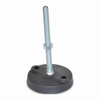 JW WINCO Male-End Leveling Mount: Swiveling Stud, 3/4"-10 Thread Size, 3.15 in - Vibration-Damping Male Leveling Mounts