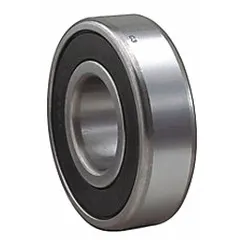 Metric double-sealed ball bearing with 40 mm bore, 90 mm outer diameter, and 23 mm outer ring width. Constructed from alloy steel with a retaining ring. Suitable for applications requiring moderate load and speed support, such as electric motors, pumps, gearboxes, and conveyors.