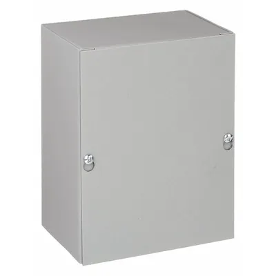 HOFFMAN Enclosure: Steel, 6 in x 4 in x 4 in, NEMA 1, Solid Cover, Screw On - Steel Indoor Enclosures with Screw-On Covers
