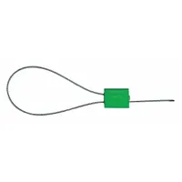 TYDENBROOKS Cable Seals: Green, Aluminum, 12 in Cable Lg, 1/8 in Cable Dia, Random, 200 PK (MPN V46020121-02-GRAI)