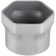Deep 6-point SAE lock nut socket with 3/4 in drive and 3 3/4 in socket size. Unfinished finish. Used for removing and installing lock nuts on heavy-duty equipment in automotive and industrial maintenance.