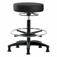 Stool: Vinyl, Ht Range 24 1/2 in to 34 1/2 in, 17 in Seat Wd, 17 in Seat Dp, 5 Glides, 0 Casters (MPN BR-VHBSO-RG-CF-RG-8540)
