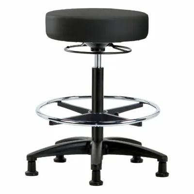 OEM Stool: Vinyl, Ht Range 24 1/2 in to 34 1/2 in, 17 in Seat Wd, 17 in Seat Dp - Vinyl Lab Stools