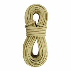 Static kernmantle rope with 7/16 in diameter and 900 lb working load limit. Constructed of nylon in green. Suitable for rigging, climbing, and industrial work-at-height applications requiring minimal stretch and shock absorption.