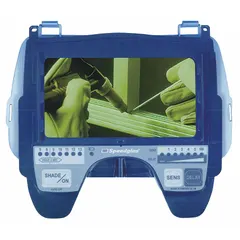 Auto-darkening filter for use with the Welding Shield Series 9100. Provides shade settings of 5 and 8-13, allowing welders to keep the helmet lowered during various welding processes.