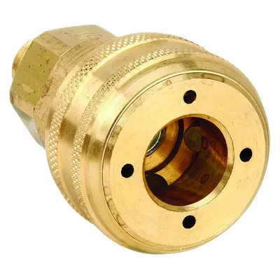 PARKER Quick Connect Hose Coupling: 1/4 in Body Size, 1/4 in Hose Fitting Size - Industrial Interchange Brass Quick-Connect Air Coupling Bodies