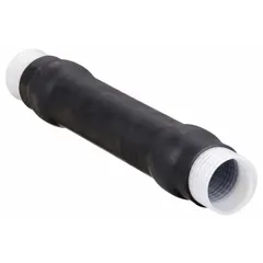Cold shrink tubing with mastic made from EPDM rubber. Black. Inner diameter after shrinking is 0.4 in. Used for insulating and sealing electrical cable connections and splices, providing environmental protection against moisture and contaminants.
