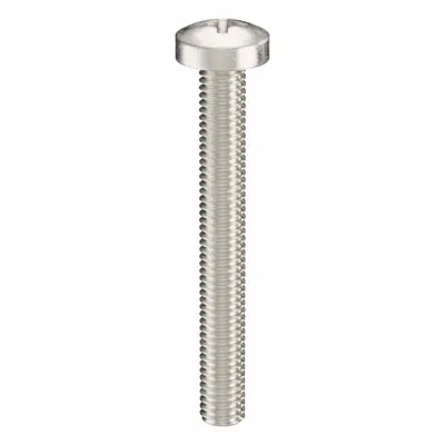 USA INDUSTRIALS Machine Screw: M6x1.00 Thread Size, 50 mm Lg, 316, Stainless Steel, Plain - Pan Head Machine Screws