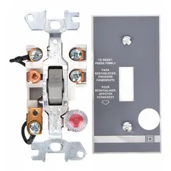 Non-reversing manual motor starter with thermal overload protection. Rated 16 A, 2 poles, with toggle switch for start/stop control. Requires one thermal unit (not included). Used for manual control and overload protection of motors in applications such as conveyors, pumps, and machine tools.