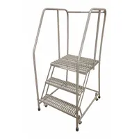 COTTERMAN Rolling Ladder: 2.5 ft Platform Ht, Assembled, Steel, Wt-Actuated Auto-Lock, Serrated (MPN 1003R2630A3E30B3C1P6)