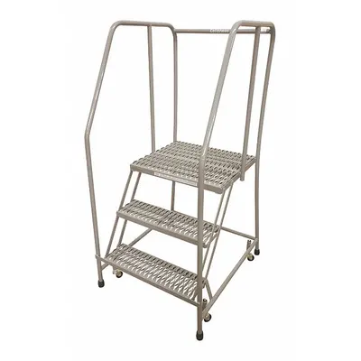 COTTERMAN Rolling Ladder: 2.5 ft Platform Ht, Assembled, Steel, Wt-Actuated Auto-Lock - Steel Weight-Actuated Ladders