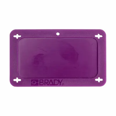 BRADY Blank Tags: Plastic/Polyester, Purple, 0.164 in Thick, Rectangle - General Purpose Blank Valve Tags