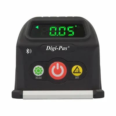 DIGI-PAS Digital Level: 0°– 90°, 1 Neodymium, 0.1°, 2 3/8 in Overall Lg, AAA Battery Size - Standard Digital Levels