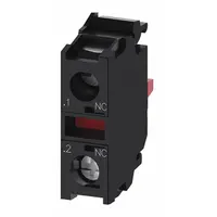 SIEMENS Contact Block: 22 mm Panel Mounting Size, 1NC, Momentary, 3SU1 Series, Screw Terminals (MPN 3SU1400-1AA10-1CA0)