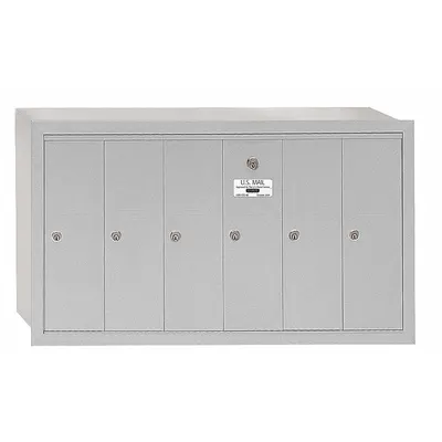 SALSBURY INDUSTRIES Mailbox: 4B+, 6 Doors, Vertical, 19 in H x 35 1/4 in W x 7 1/2 in D, Recessed Mounting - Multi-Unit Mailboxes