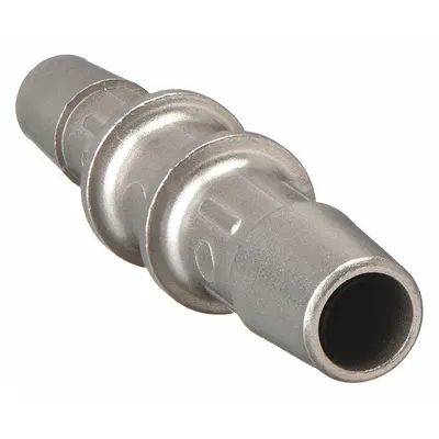 ELDON JAMES Barbed Fitting Coupling: Barbed, 1/4 in ID x 3/16 in ID Fitting Size - Stainless Steel Barbed Tube Fittings