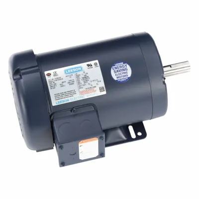LEESON General Purpose: Rigid Base Mount, Totally Enclosed Fan Cooled - Rigid Base 3-Phase General Purpose AC Motors
