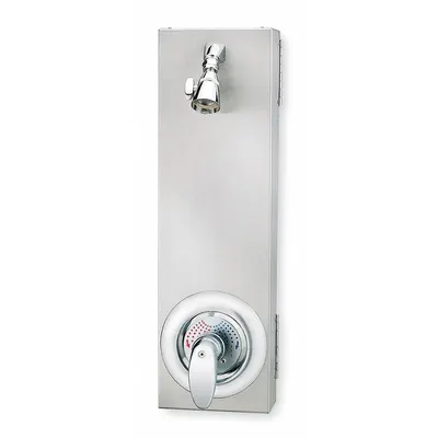 BRADLEY Shower Faucet Panel: S23, 22 3/4 in Overall Ht, 6 3/4 in Overall Wd - Shower Faucet Panels with Fixed Showerheads