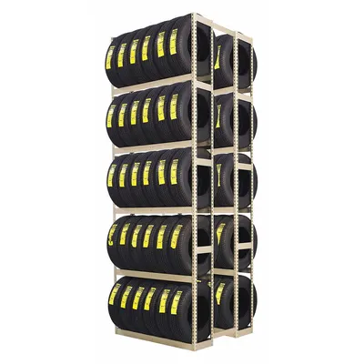 TENNSCO Double-Sided Rivet-Connect Standalone Tire Rack - Double-Sided Rivet-Connect Standalone Tire Racks
