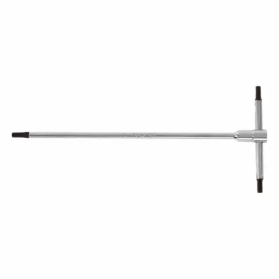 BETA Hex Key: 0 Ball Ends, 3/32 in Tip Size, Metric, Long, Alloy Steel, Satin - T-Shaped Hex Keys