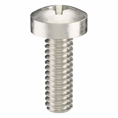 USA INDUSTRIALS Machine Screw: M2x0.40 Thread Size, 6 mm Lg, 18-8, Stainless Steel, Plain - Pan Head Machine Screws