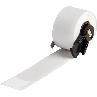 BRADY Wraparound Label: 4 in x 1 in, 1 in, Self-Extinguishing Vinyl, White (Matte) - Brady Precut Label Rolls