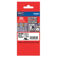 Combined Label and Ribbon Cartridge: 1 in x 26 1/4 ft, PET, White (Gloss), Indoor/Outdoor (MPN TZES251G)