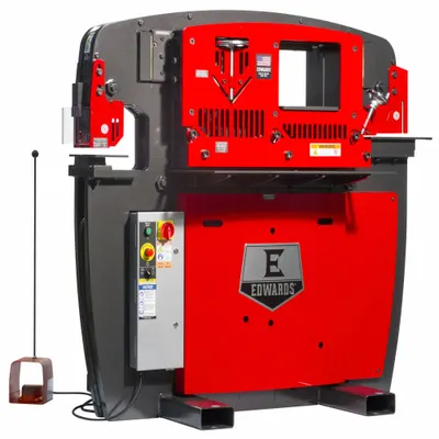 EDWARDS Ironworker: 230V AC /Single-Phase, 5 Stations, 65 Tonf Hydraulic Force - Ironworkers with External Hydraulic Power Output