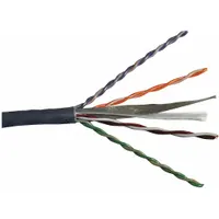 CAROL Category Cable: 100 ft Cable Lg, 23 AWG, Plenum, Gray, PVC, Std, CP6.30.10, 1/4 in Outside Dia