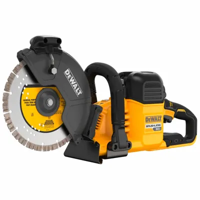 DEWALT Handheld Concrete Saw: 9 in Blade Dia., Wet/Dry, 3 1/4 in Max. Cutting Dp - DEWALT Cordless Handheld Concrete Saws