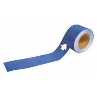 Pipe Marker: Blue, White, 8 in Wd, Vinyl, 8 in Roll Wd, 1 in Lg (MPN 20485)