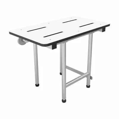 WINGITS RECTANGULAR SHOWER SEAT: Phenolic, 28 in Max. Seat Wd - Shower Benches & Seats