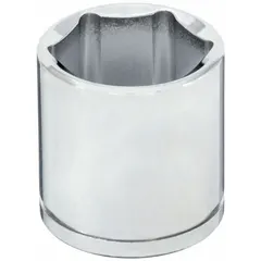 6-point, standard-length flex socket for 3/8" drive tools. Chrome finish with Tether Ready feature. Use with ratchets to access fasteners in confined or offset spaces.