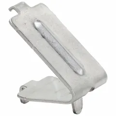 Replacement shelf clip for HOSHIZAKI ice machines. Secures shelves inside the machine to maintain component organization and stability during operation. Suitable for use in commercial kitchen and foodservice environments.