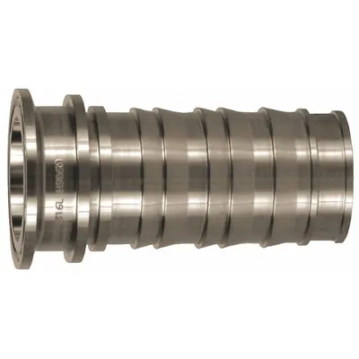 DIXON VALVE & COUPLING Barbed Hose Fitting: For 1 1/2 in Hose I.D., Hose Barb x Tri-Clamp - 316 Stainless Steel Multipurpose (Air, Water, Chemical) Rigid Barbed Hose Fittings