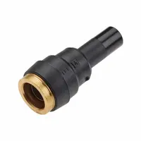 Push-Fit Adapter Fitting: 3/8 in OD x 1/4 in OD Fitting Size, Push-to-Connect x Tube Stem, Composite (MPN 37PTCSP-6-4)