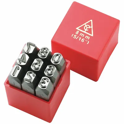 OEM Hand Stamp Kit: 0 thru 9 (6 doubles as 9) - Sharp-Face Hand Stamps