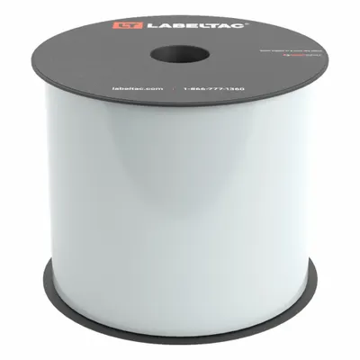CREATIVE SAFETY SUPPLY LabelTac Pro Model Standard Supply: 4 in x 150 ft, Vinyl, Clear (Gloss) - LabelTac Thermal Transfer Continuous Label Rolls