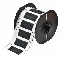 Sleeve Label: 1/2 in x 2 in, Polyolefin, Black (Matte), For 1 AWG to 8 AWG Wire Gauge (MPN B33D-500-2-342BK)