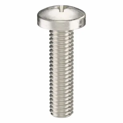 USA INDUSTRIALS Machine Screw: 3/8"-16 Thread Size, 1 1/2 in Lg, 316, Stainless Steel, Plain - Pan Head Machine Screws
