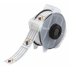 Pre-Cut Label Stock Roll: No Legend, NFPA Diamond, 1 1/8 in x 3 in, 3 1/4 in x 1 1/8 in, Vinyl (MPN 115769). Key specifications — Printer Series Compatibility: GlobalMark 2; Adhesive Material: Acrylic.