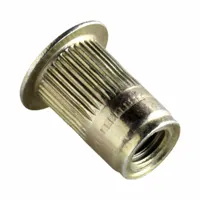 Rivet Nut: #10-32 Thread Size, 1/2 in Overall Lg, 19/64 in Insert Dia, Round, Steel, Steel, 25 PK (MPN ALS4T-1032-130)