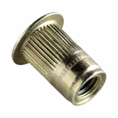 AVK Rivet Nut: #10-32 Thread Size, 1/2 in Overall Lg, 19/64 in Insert Dia, Round - Twist-Resistant Rivet Nuts