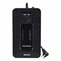 CYBER POWER UPS System: Single Phase, 900 VA Power Rating, 120 V AC Input, 120 V AC Output, 5-15P (MPN ST900U)